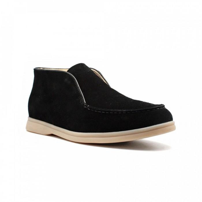 Ботинки Loro Piana Open Walk Black Suede