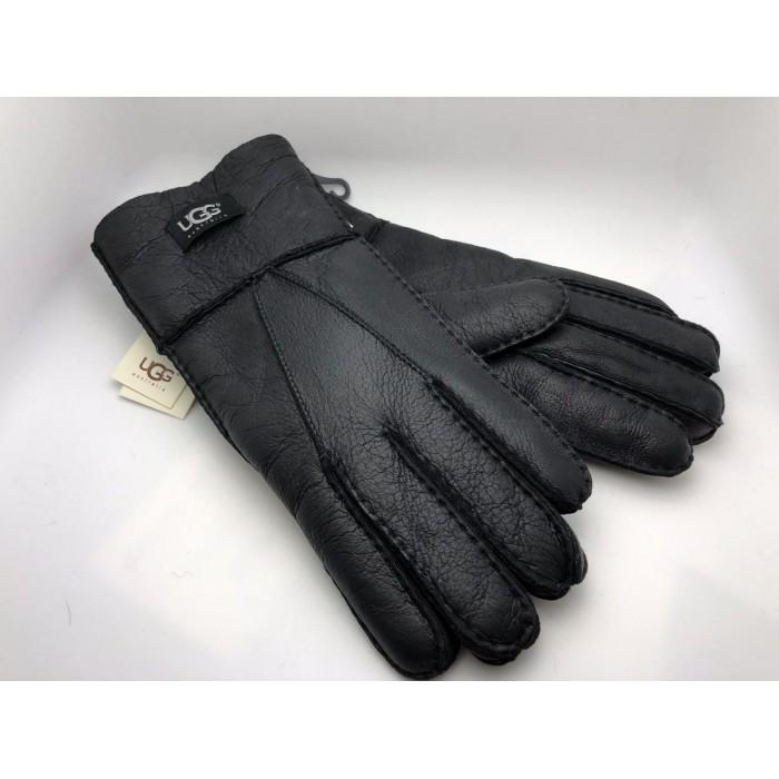 UGG Men Gloves Black Metallic