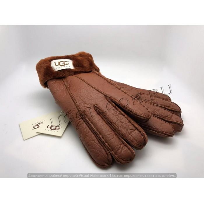 UGG Ladies Gloves Terracotta Metallic