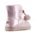 Gita Bow Boot for Kids Metallic Pink