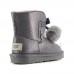 Gita Bow Boot for Kids Metallic Grey