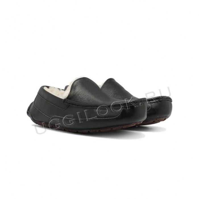 Ascot Slipper Leather Black