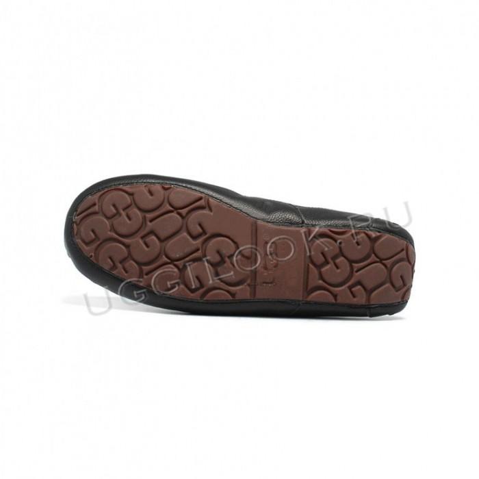 Ascot Slipper Leather Black