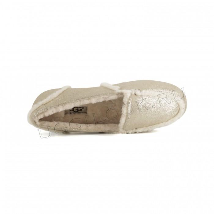 Hailey Metallic Slipper Platinum Gold