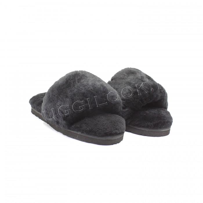 Fluff Slides Slipper Black