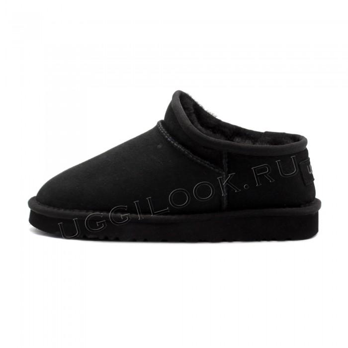 Угги низкие слипперы черные Classic SLIPPER TASMAN black